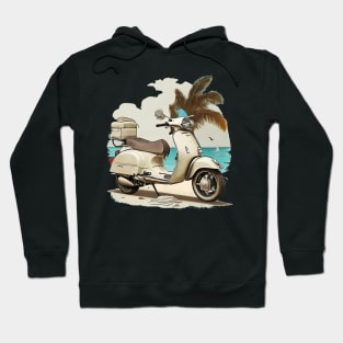 White Scooter Hoodie